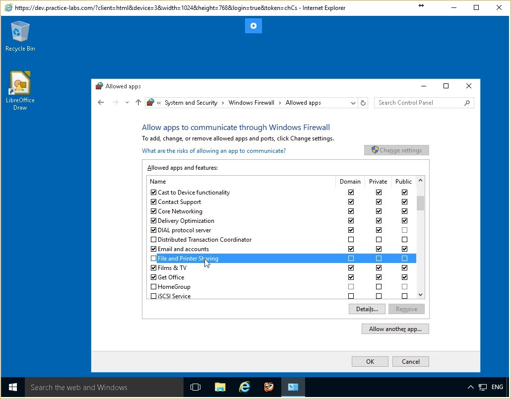 Figure 2.7 Screenshot of the PLABWIN10 desktop